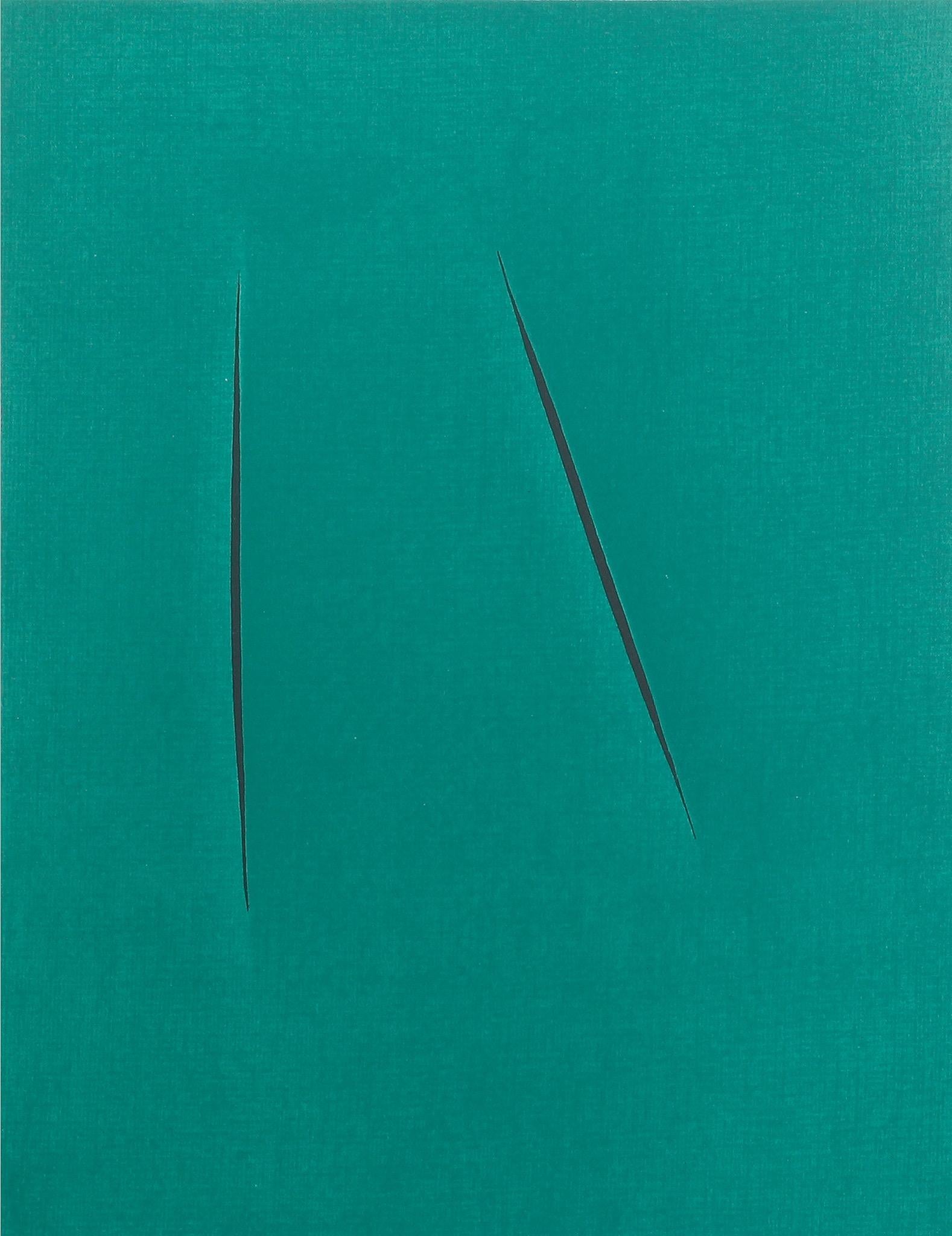 Lucio Fontana Abstract Print - Untitled, Limited Edition Lithograph