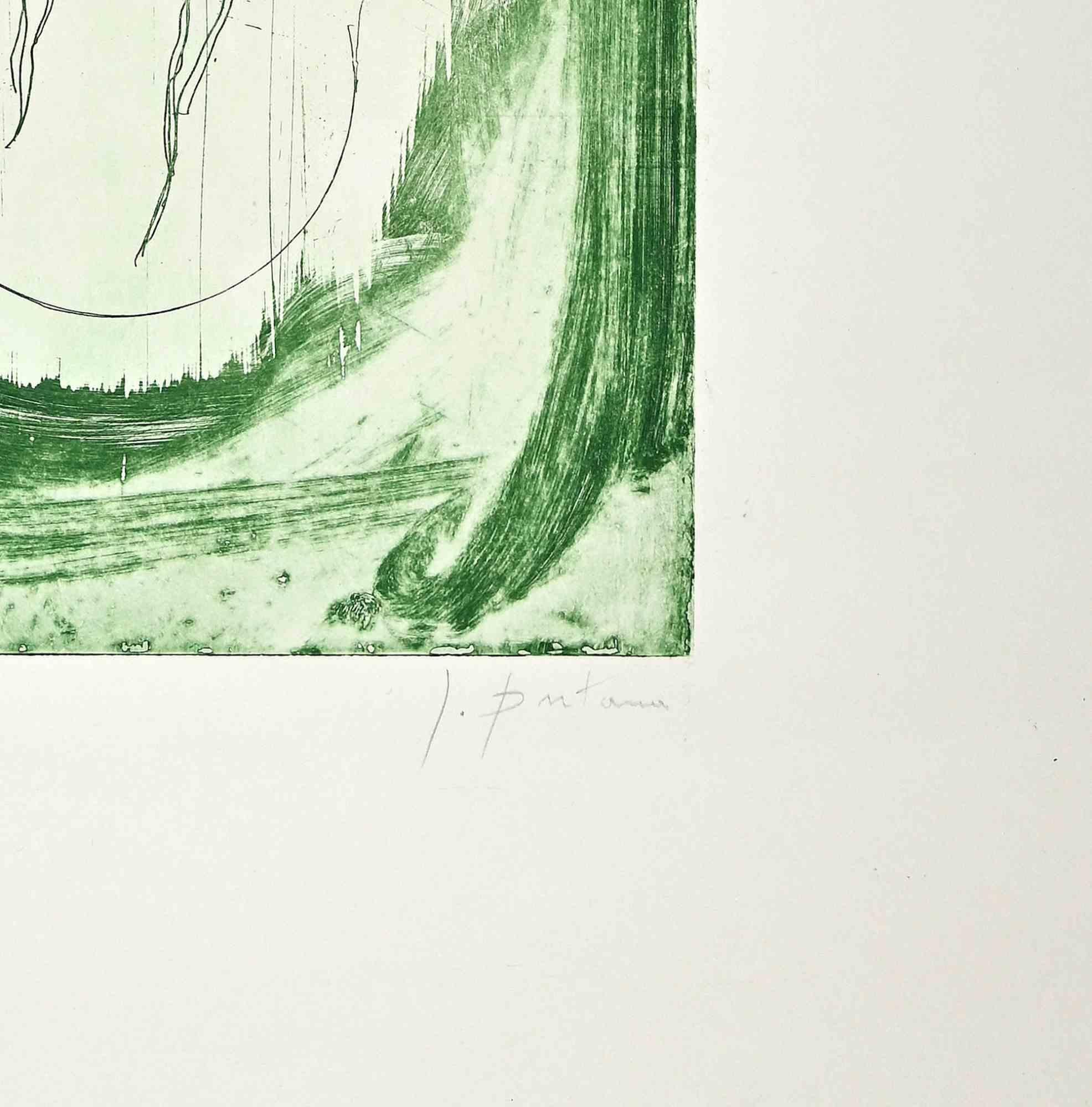 Untitled is an original contemporary artwork realized by Lucio Fontana in the half of 20th Century.

Colored etching on paper.

Hand signed on the lower right margin.

Numbered on the lower left margin. Edition 10/60

Good conditions.

Lucio Fontana