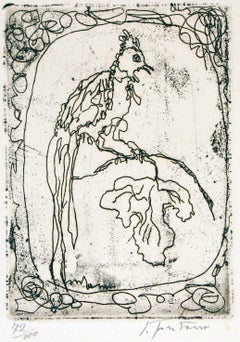 Senza titolo - Rara acquaforte di Lucio Fontana - 1965