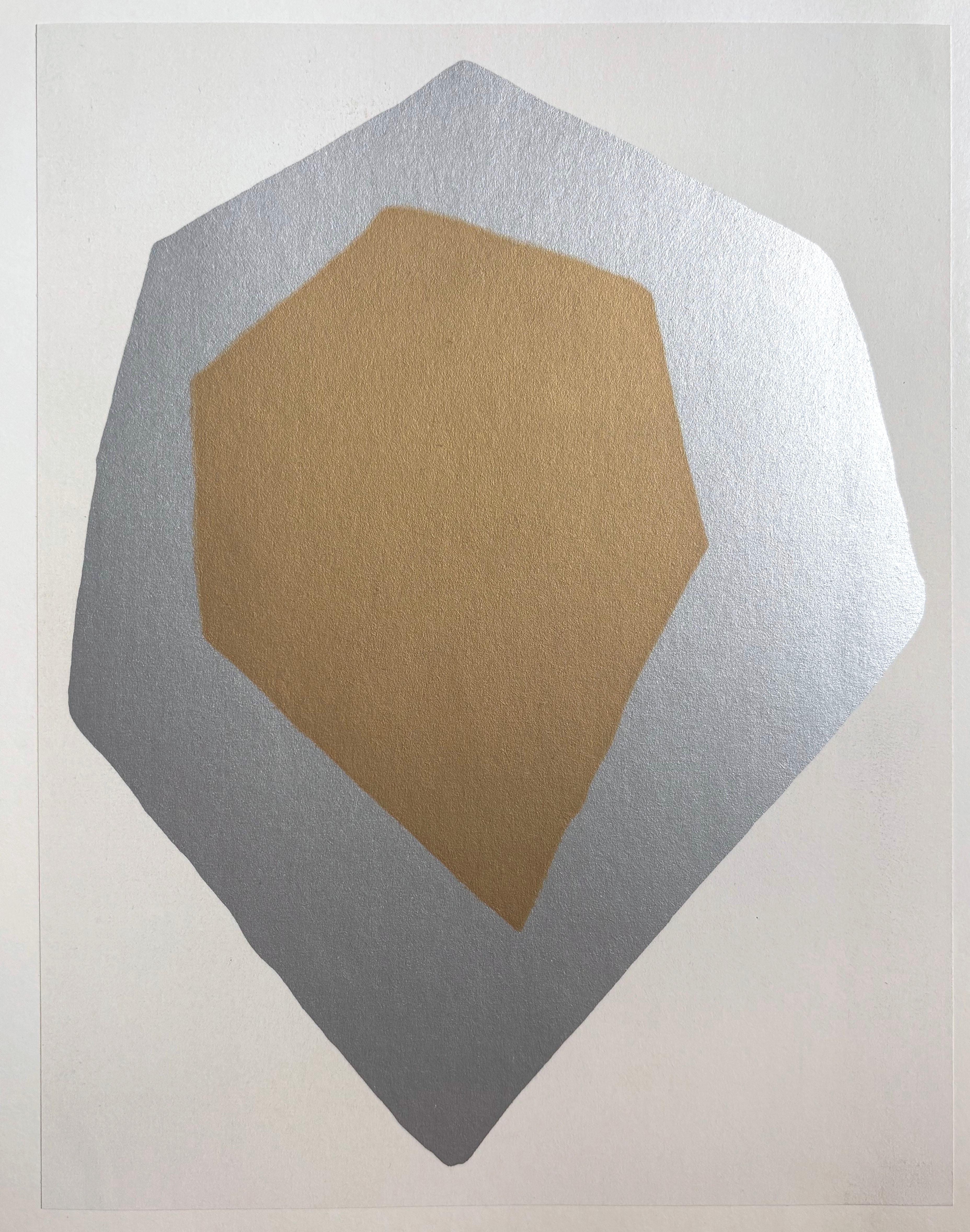 Unbenannter Satz von 4 (Concetto Spaziale) (Grau), Abstract Print, von Lucio Fontana