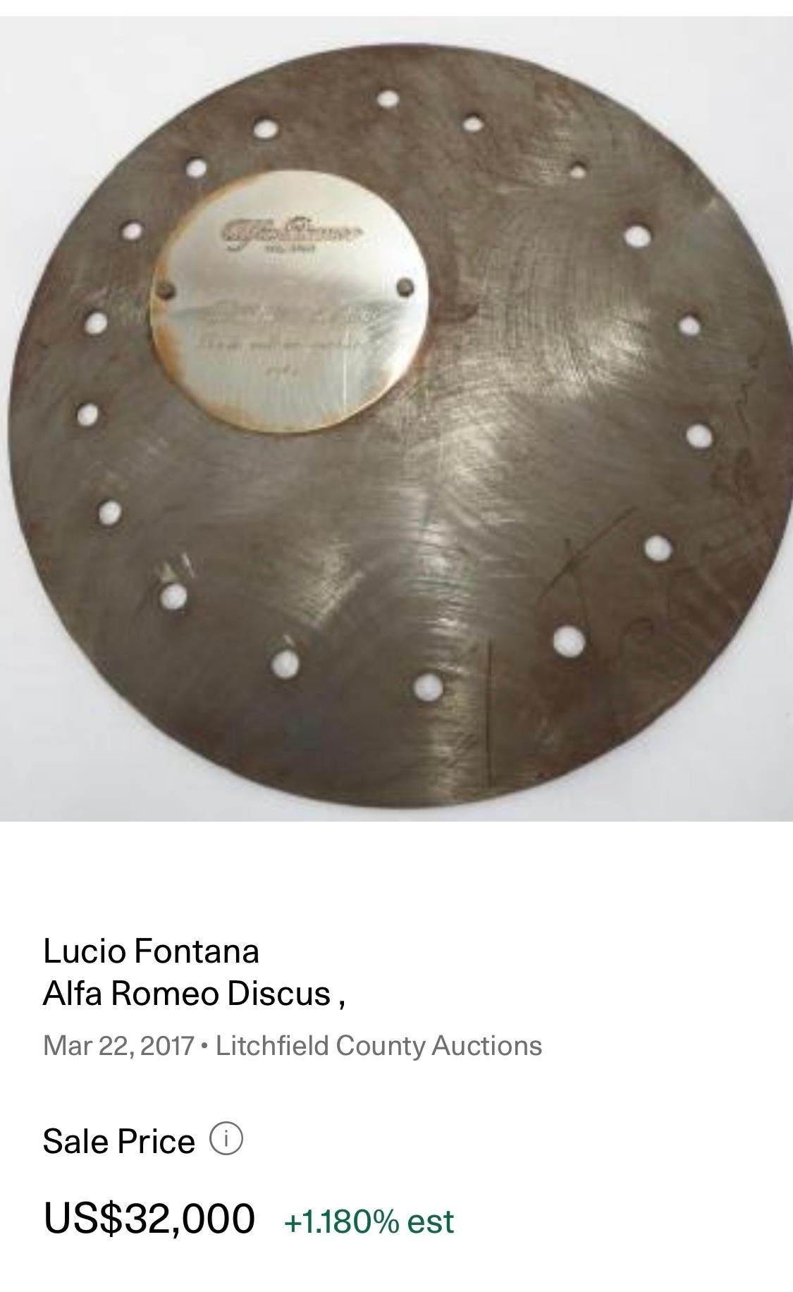 Lucio Fontana (1899-1968) - La scultura in metallo di Lucio Fontana commissionata nel 1964 in vendita 1