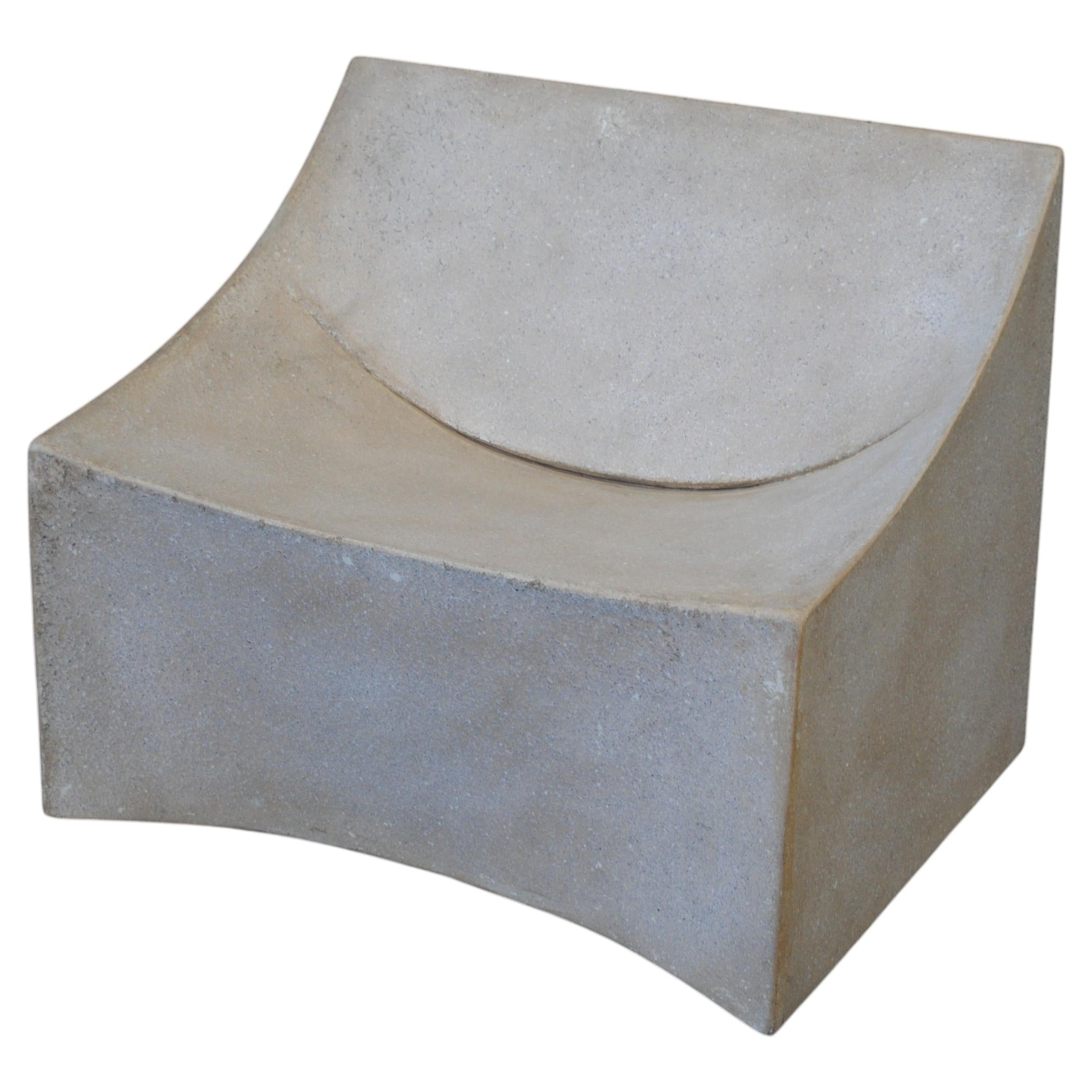 Lucio Lounge Chair in resina, agglomerato di pietra e fibra di vetro di Zachary A. Design