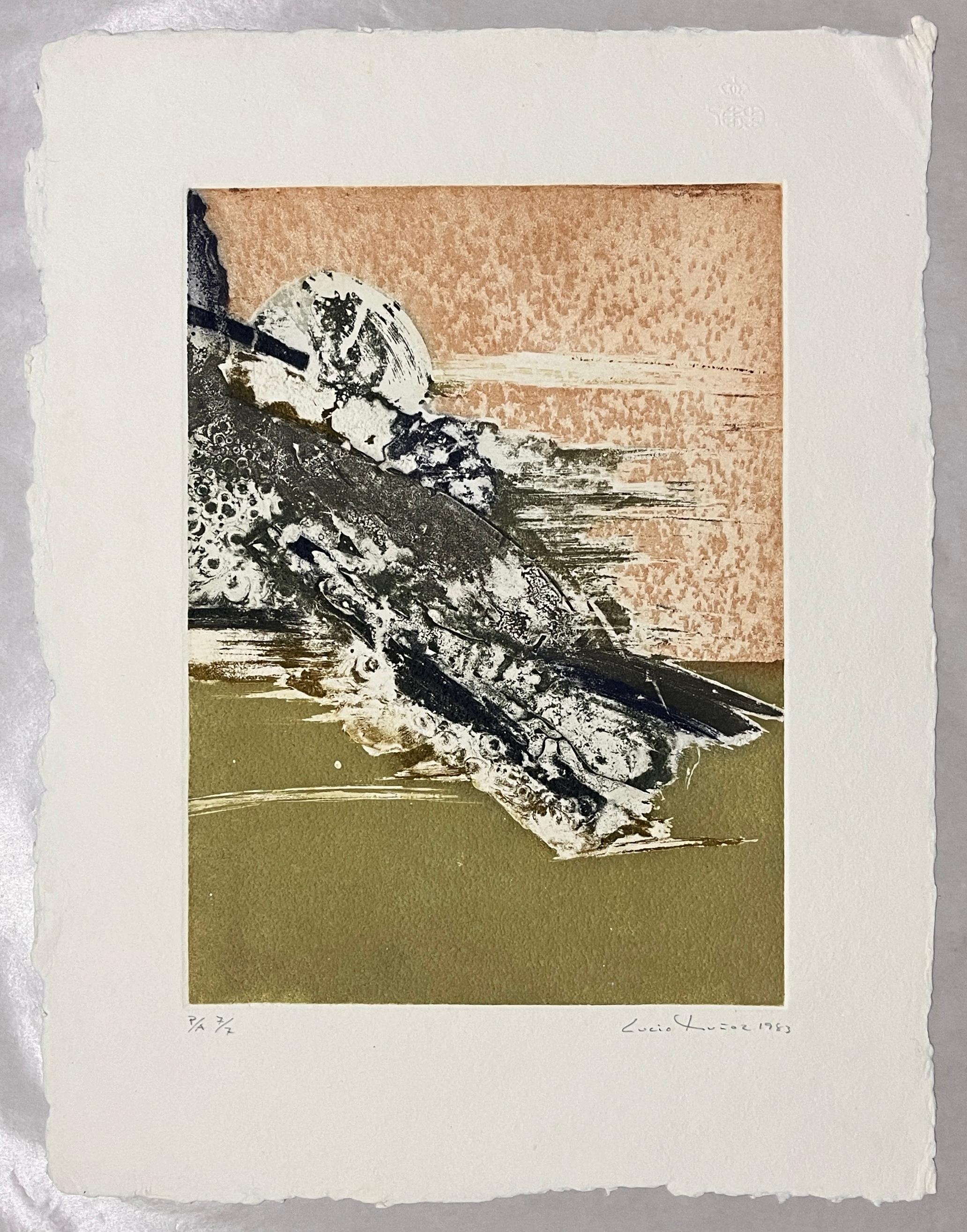Lucio Muñoz Martinez (Spagna, 1929-1998)
Descubrimiento', 1983
incisione su carta fatta a mano
Dimensioni dell'immagine: 18,2 x 13 pollici (46 x 33 cm)
Dimensioni del foglio: 26 x 20 pollici (66 x 51 cm)
ID: MUÑ1114-005-007
Firmato a mano