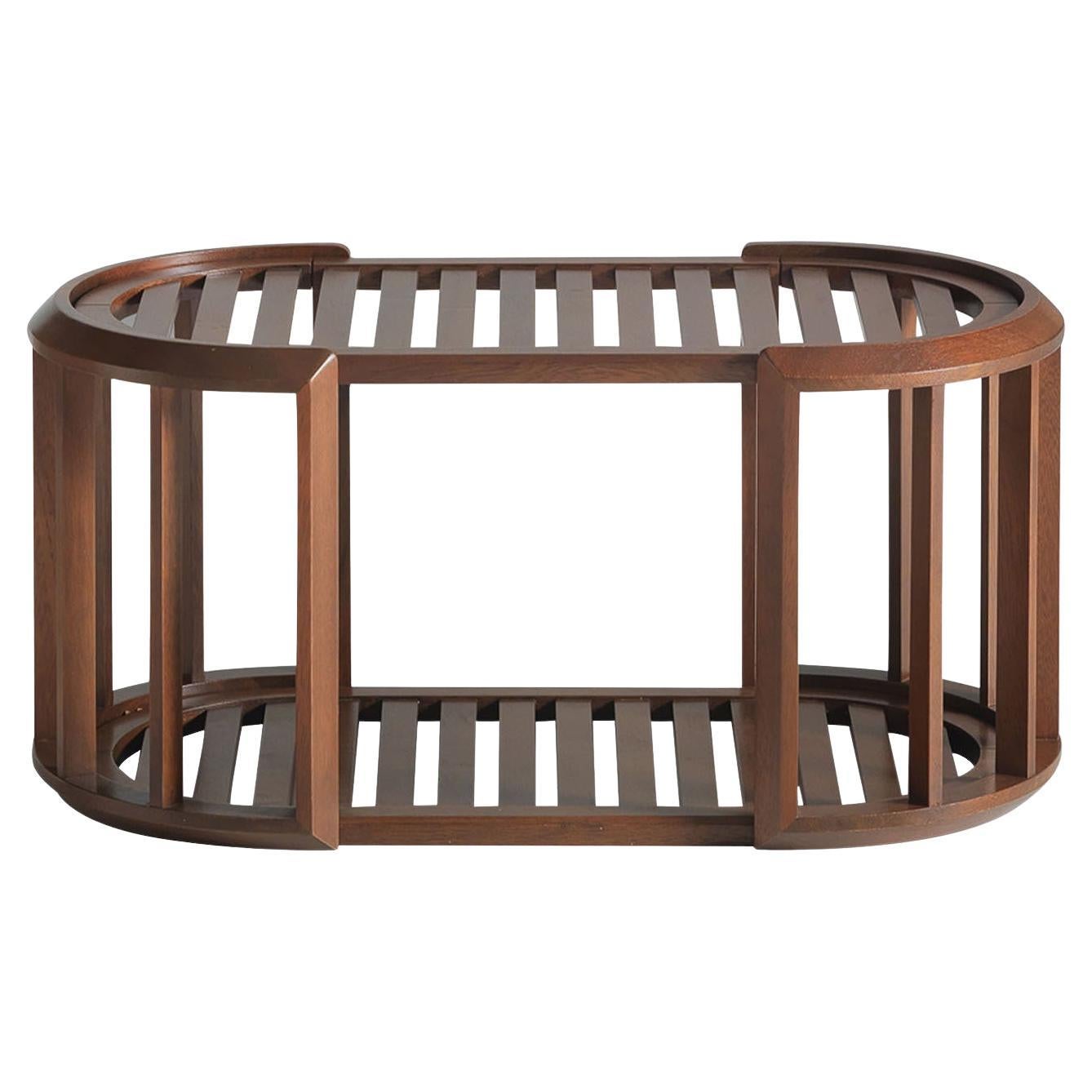 Lucio Oval Iroko Outdoor Coffee Table by Annibale Colombo