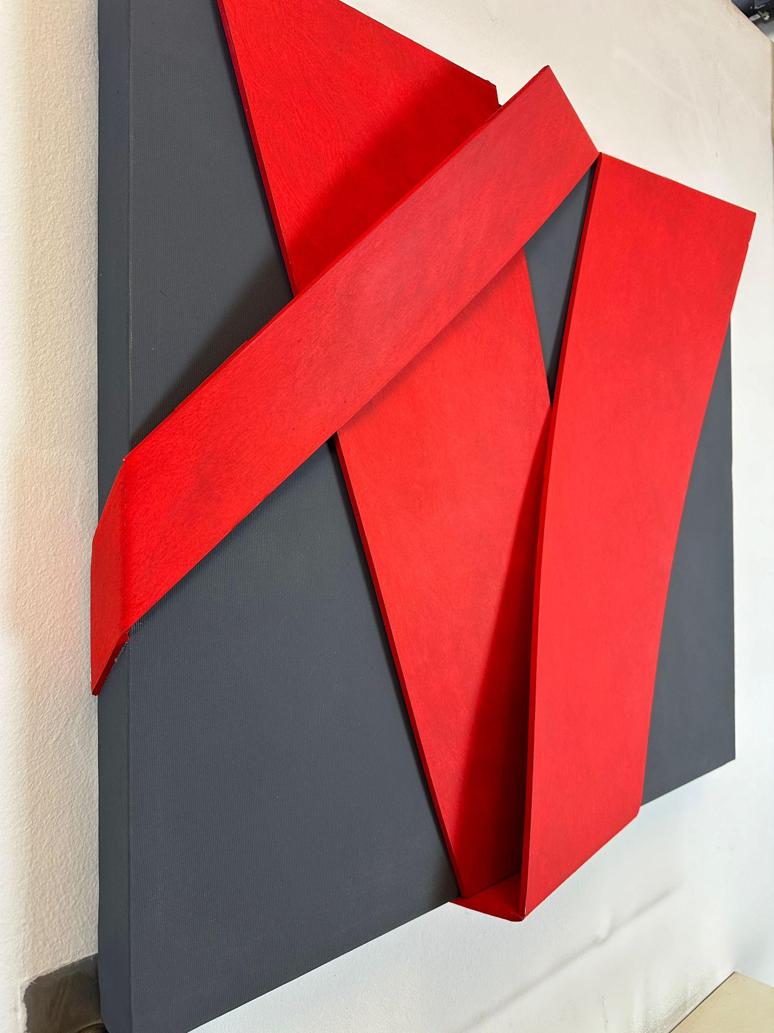 Città Surrogat 2021 (Rot), Abstract Painting, von Lucio Perna
