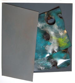 Lucio Perna, Bidonville, cartone intagliato su tela, 2010, 40x40x6cm