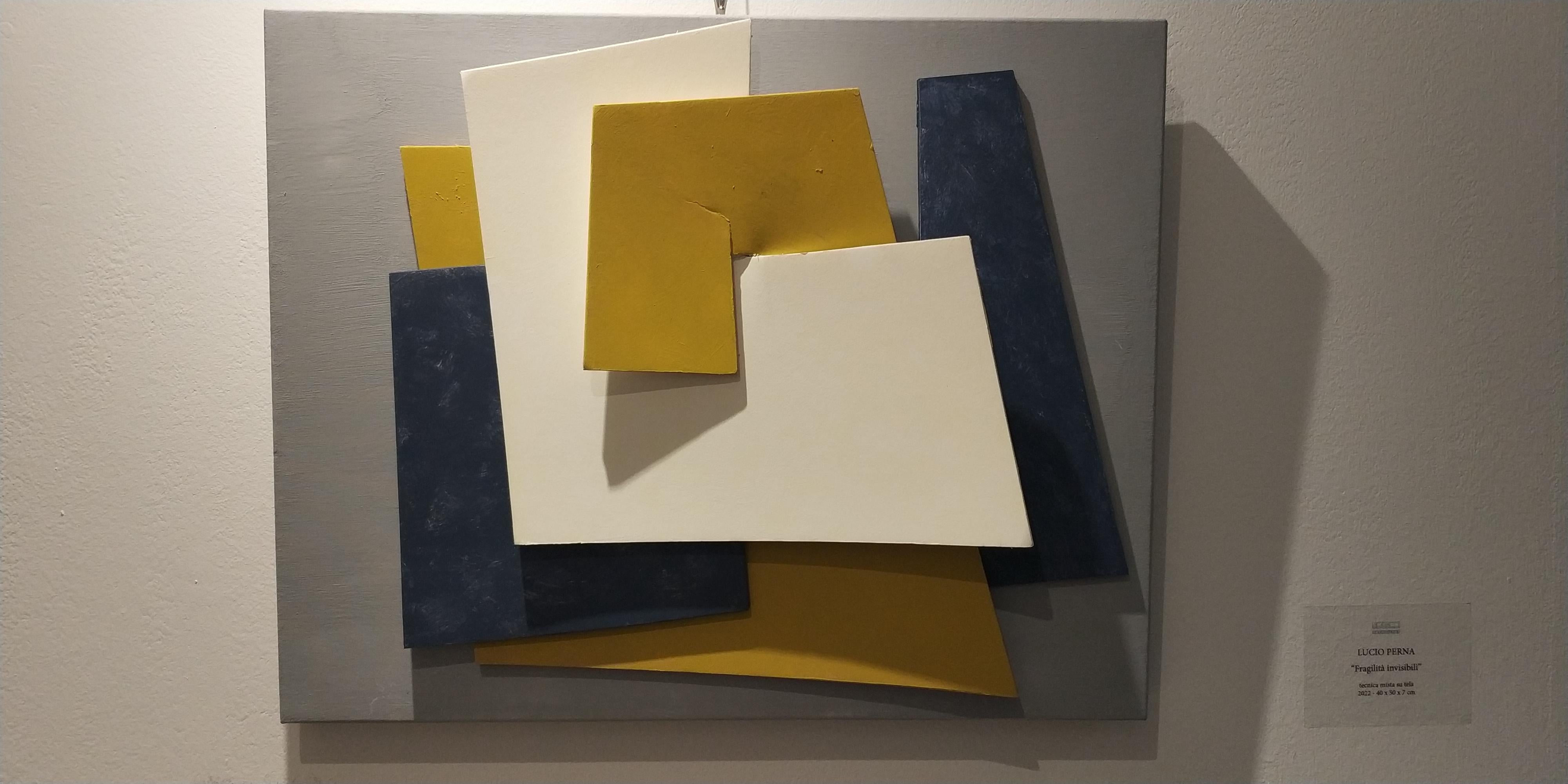 Lucio Perna, Fragilità invisibili, carved cardboard on canvas, 2022, 40x50x7cm For Sale 5
