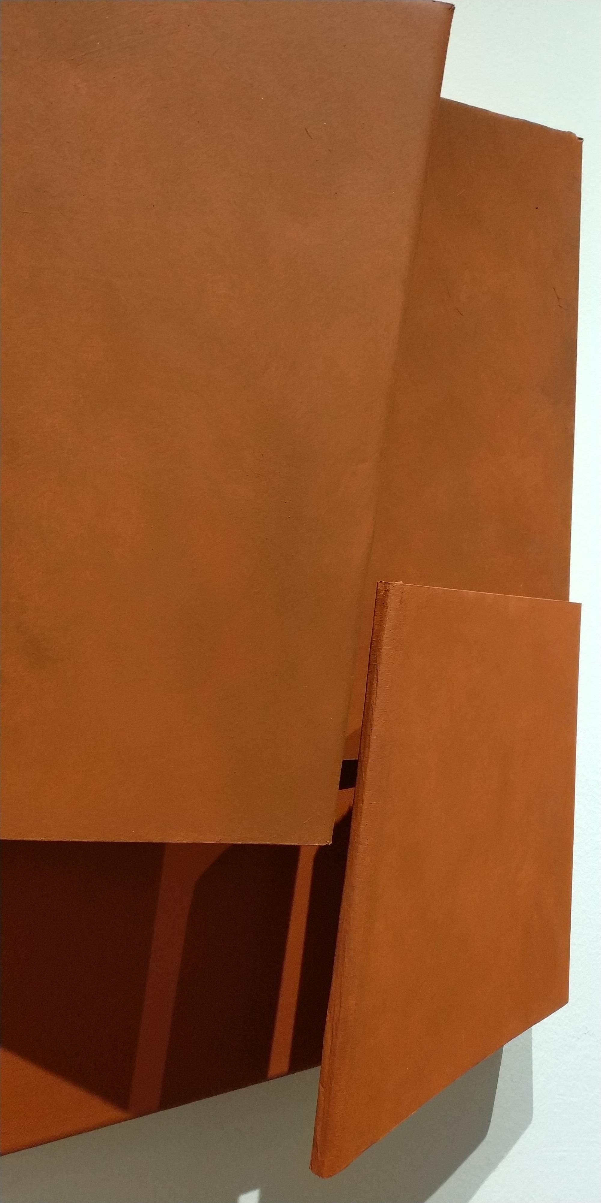 Lucio Perna, Surrogate cities, carved cardboard on canvas, 2020, 50x50x7cm For Sale 2