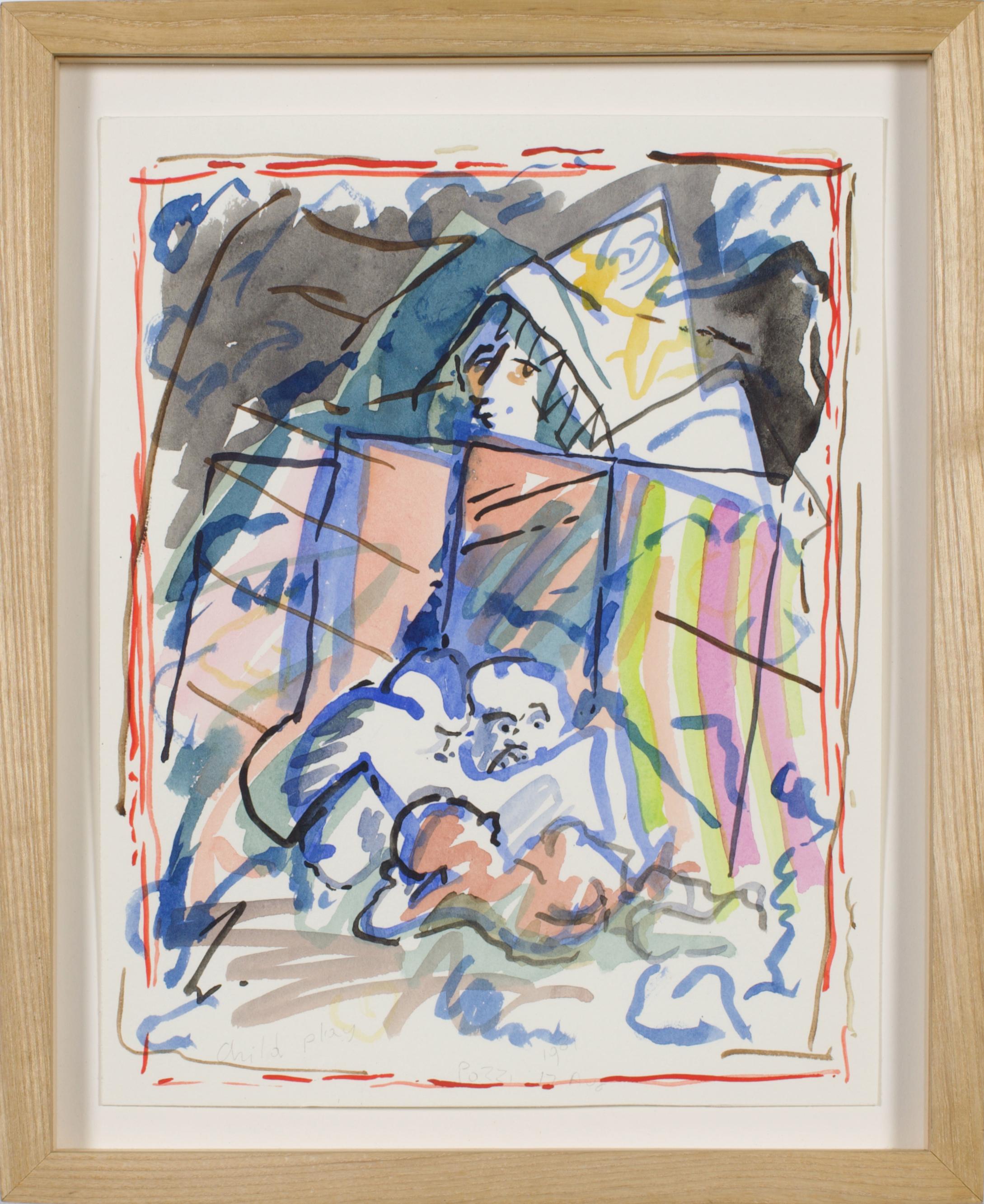 Abstract Painting de Lucio Pozzi - Juego de niños