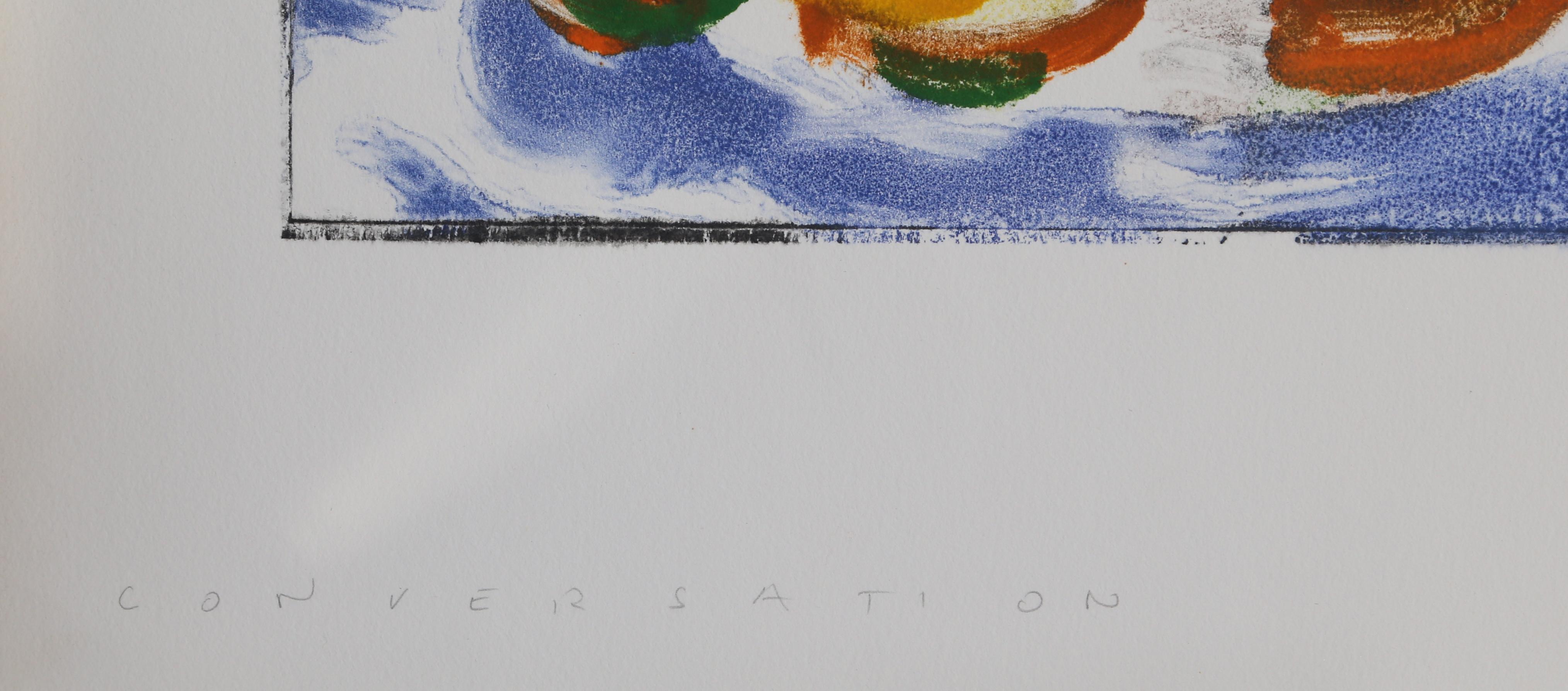 Conversation, Abstract Expressionist Monoprint by Lucio Pozzi For Sale 3
