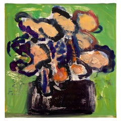 Lucio Pozzi Remolior Signed Unique Modern Oil Monotype on Paper Unframed 1972