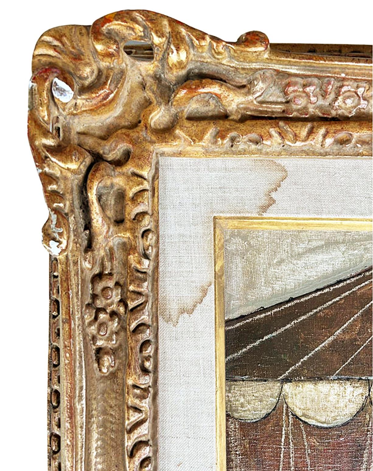 Lucio Ranucci Pintura abstracta figurativa italiana Acrílico sobre lienzo de lino en venta 4