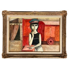 Lucio Ranucci Italian Figurative Abstract Painting Acrylic on Linen Canvas