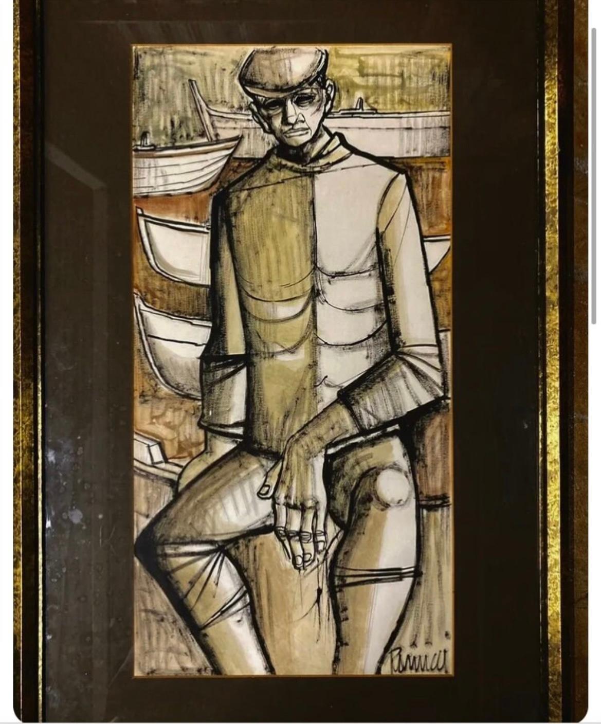 Mann mit Hut – Mixed Media Art von Lucio Ranucci