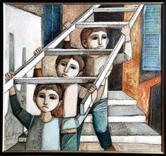 Ladder, Oil Painting by Lucio Ranucci 1971