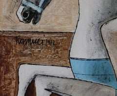 Les Chevause de Boi, Pittura ad olio surrealista di Lucio Ranucci