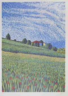 Countryside - Lithograph by Lucio Rofrano - 1990s