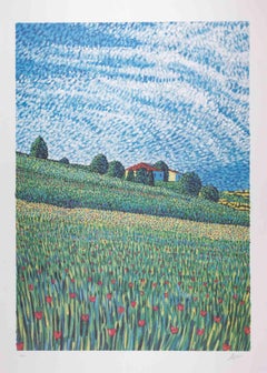 Countryside - Lithograph by Lucio Rofrano - 1990s