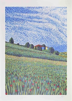 Countryside - Lithograph by Lucio Rofrano - 1990s