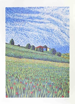 Countryside - Lithograph by Lucio Rofrano - 1990s