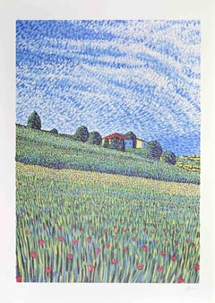 Countryside - Lithograph by Lucio Rofrano - 1990s