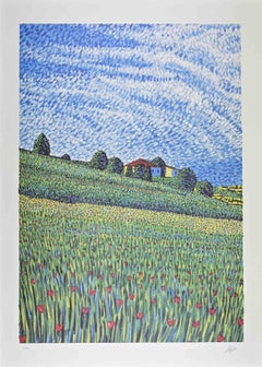 Countryside - Lithograph by Lucio Rofrano - 1990s