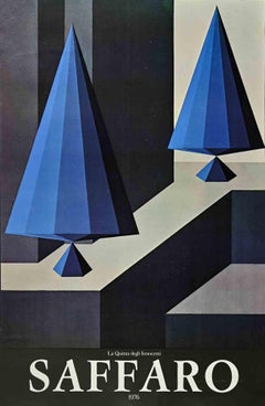Lucio Saffaro, Vintage-Poster, Lucio Saffaro, Offsetdruck nach Lucio Saffaro, 1976