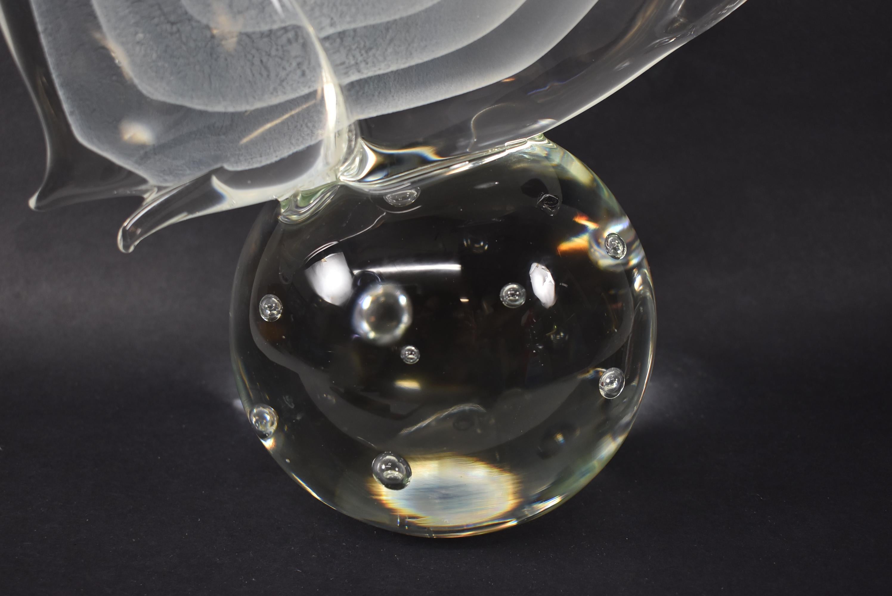 Moderne Sculpture de poisson en verre d'art de Murano de Lucio Zanetti en vente