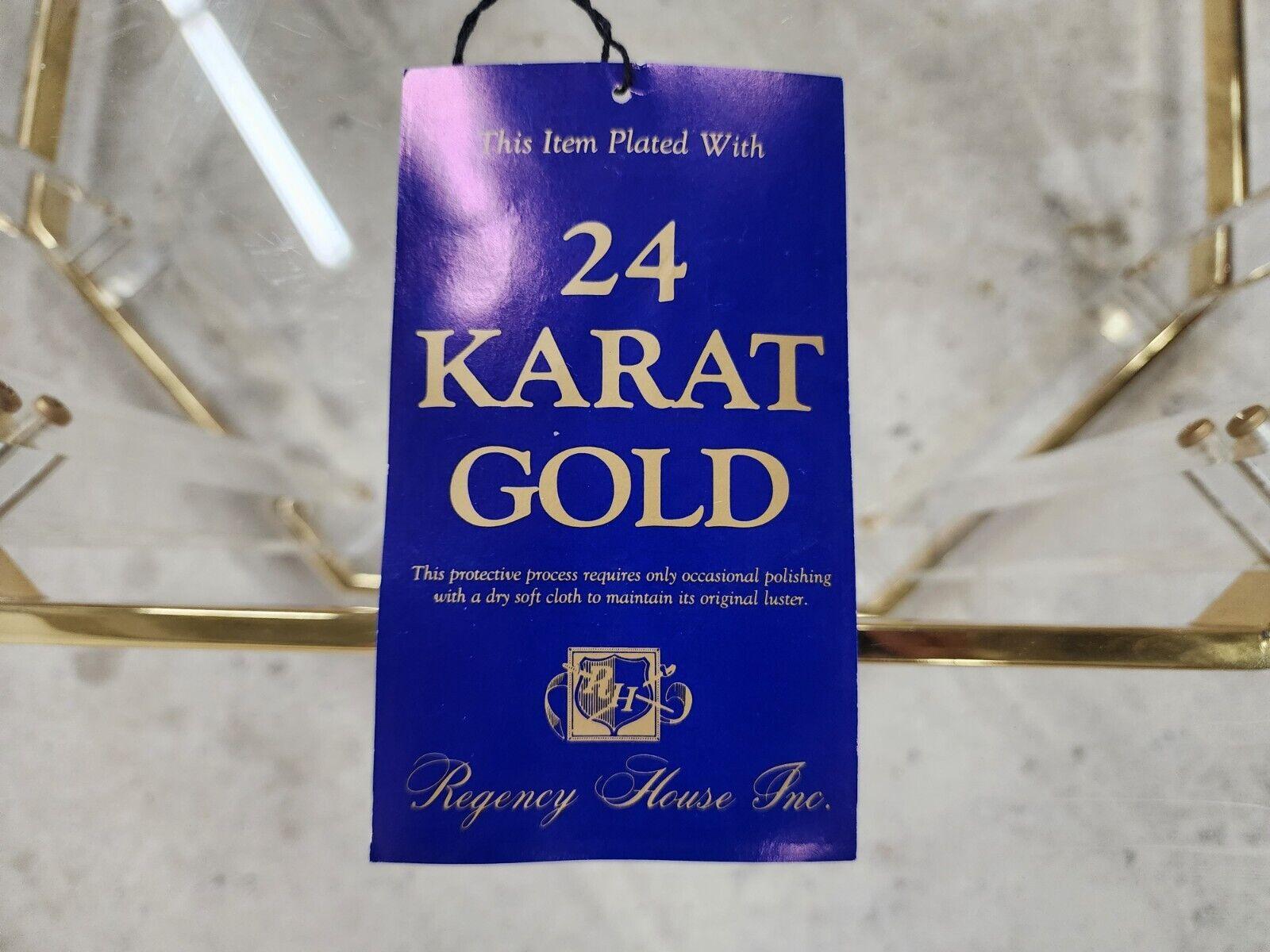 Lucite 24 Karat Gold Plated Pedestal Display Stand Charles Hollis Jones Style  For Sale 10