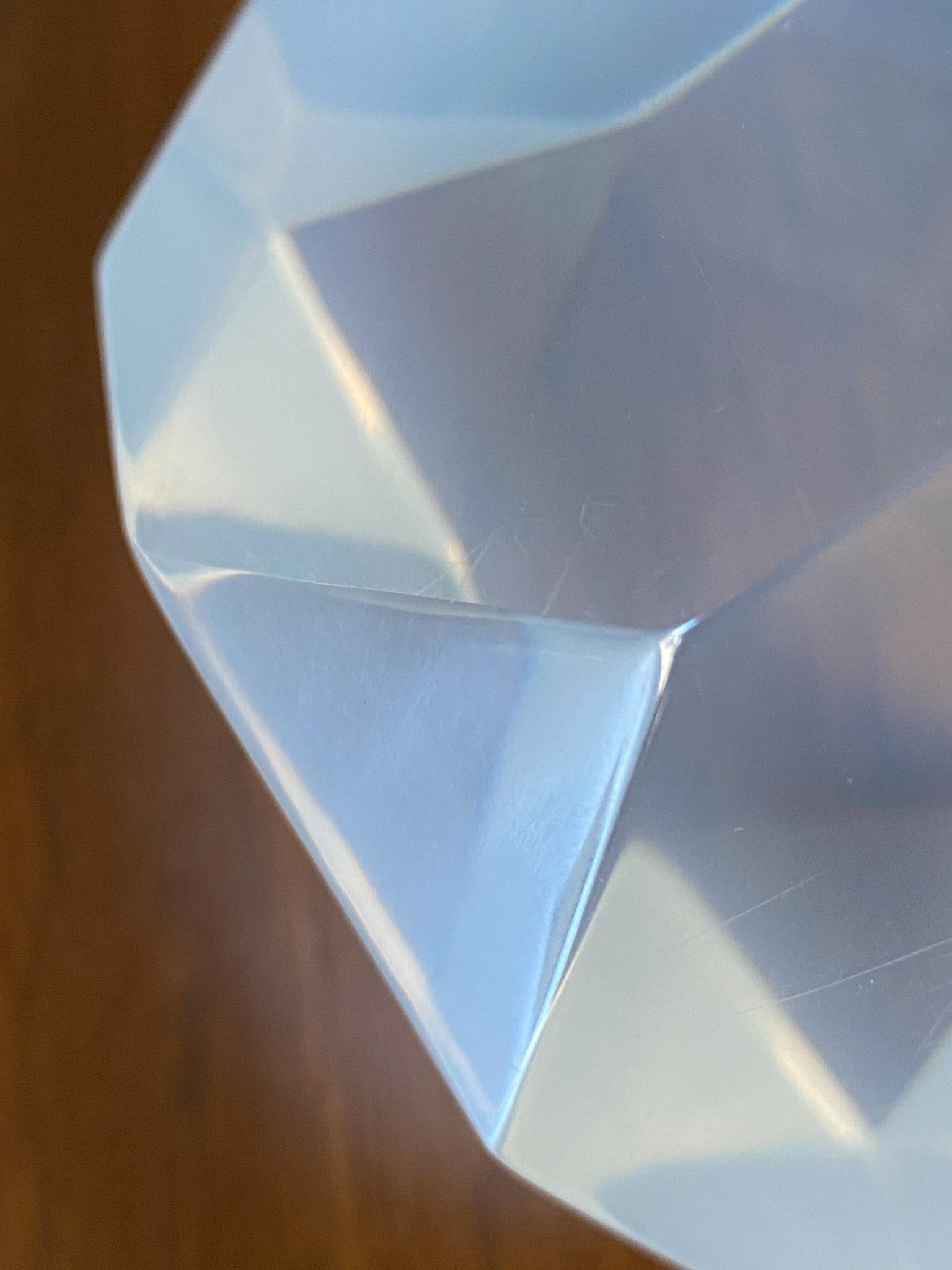 20th Century Lucite Abstract Geometric Table Top Sculpture / Paperweight, 1980's For Sale