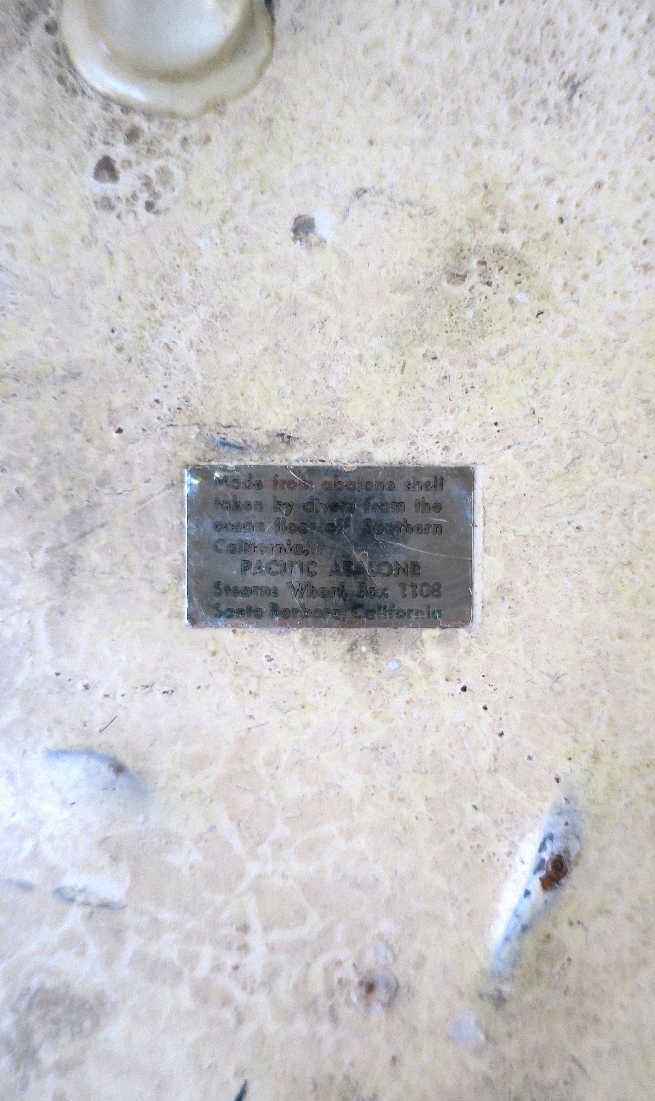 Lucite Acrylic Abalone Seashell Trivet For Sale 2