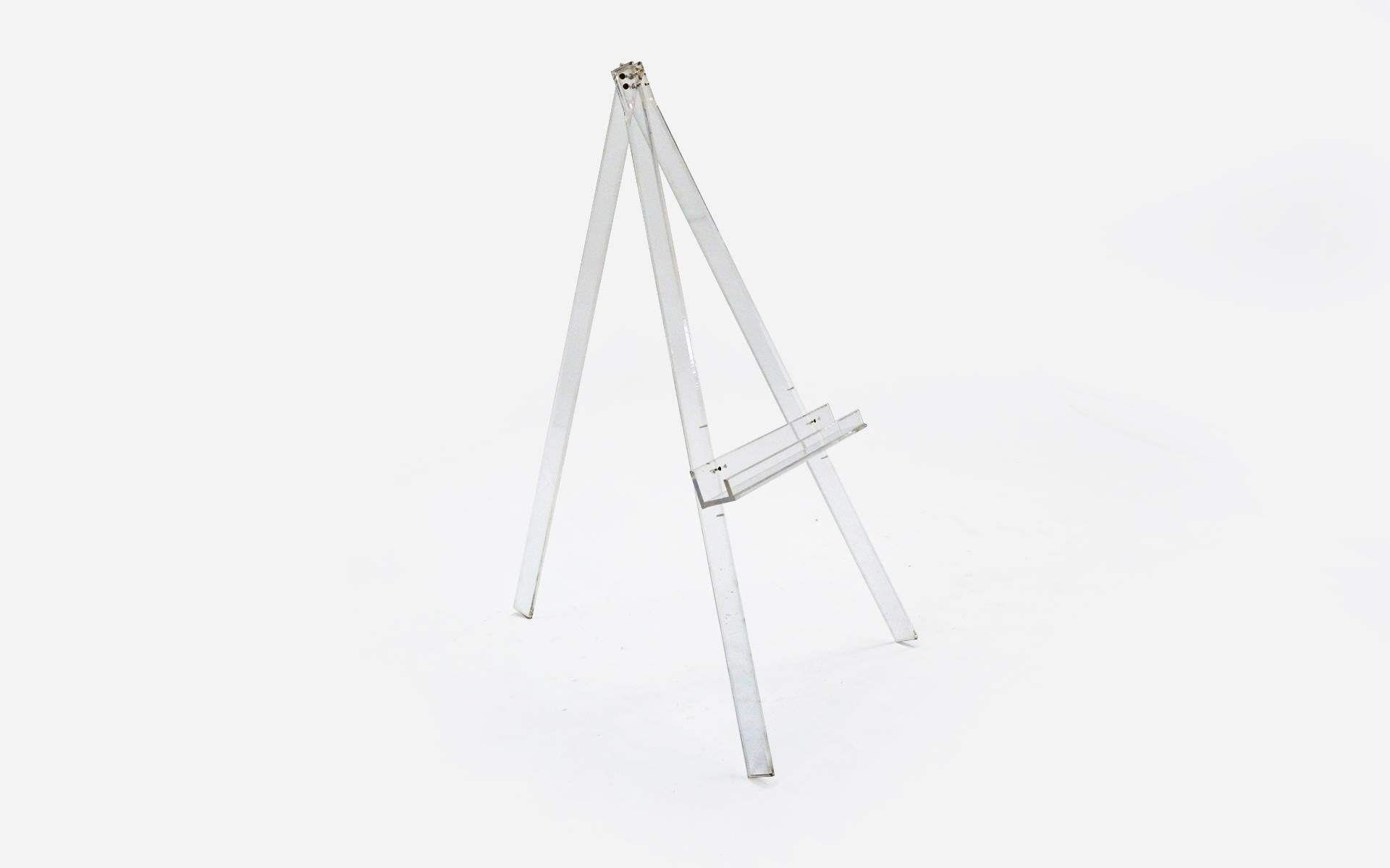 lucite easel stand