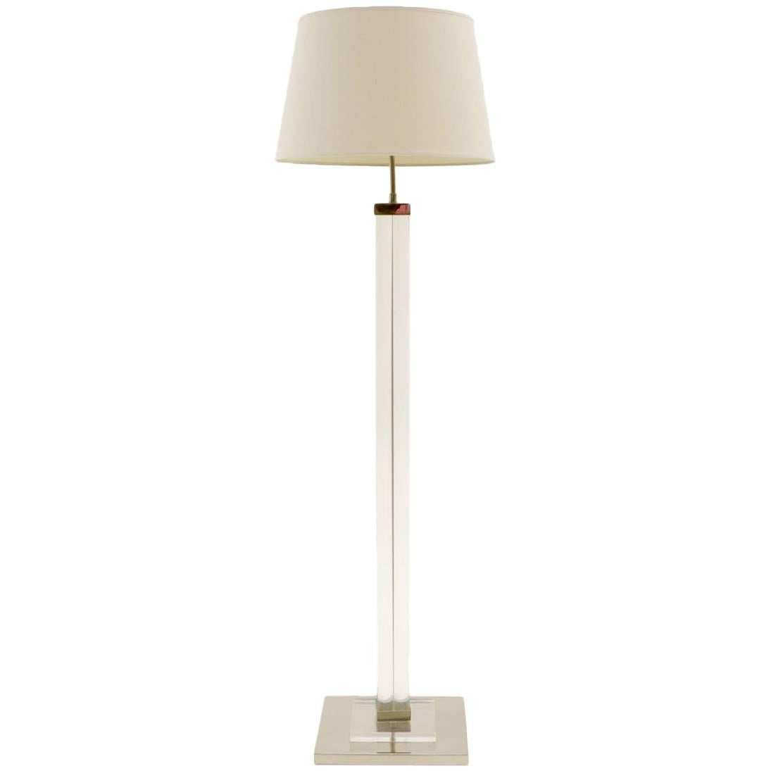 Stehlampe aus Lucite und Acryl von Charles Hollis Jones, 1970er Jahre