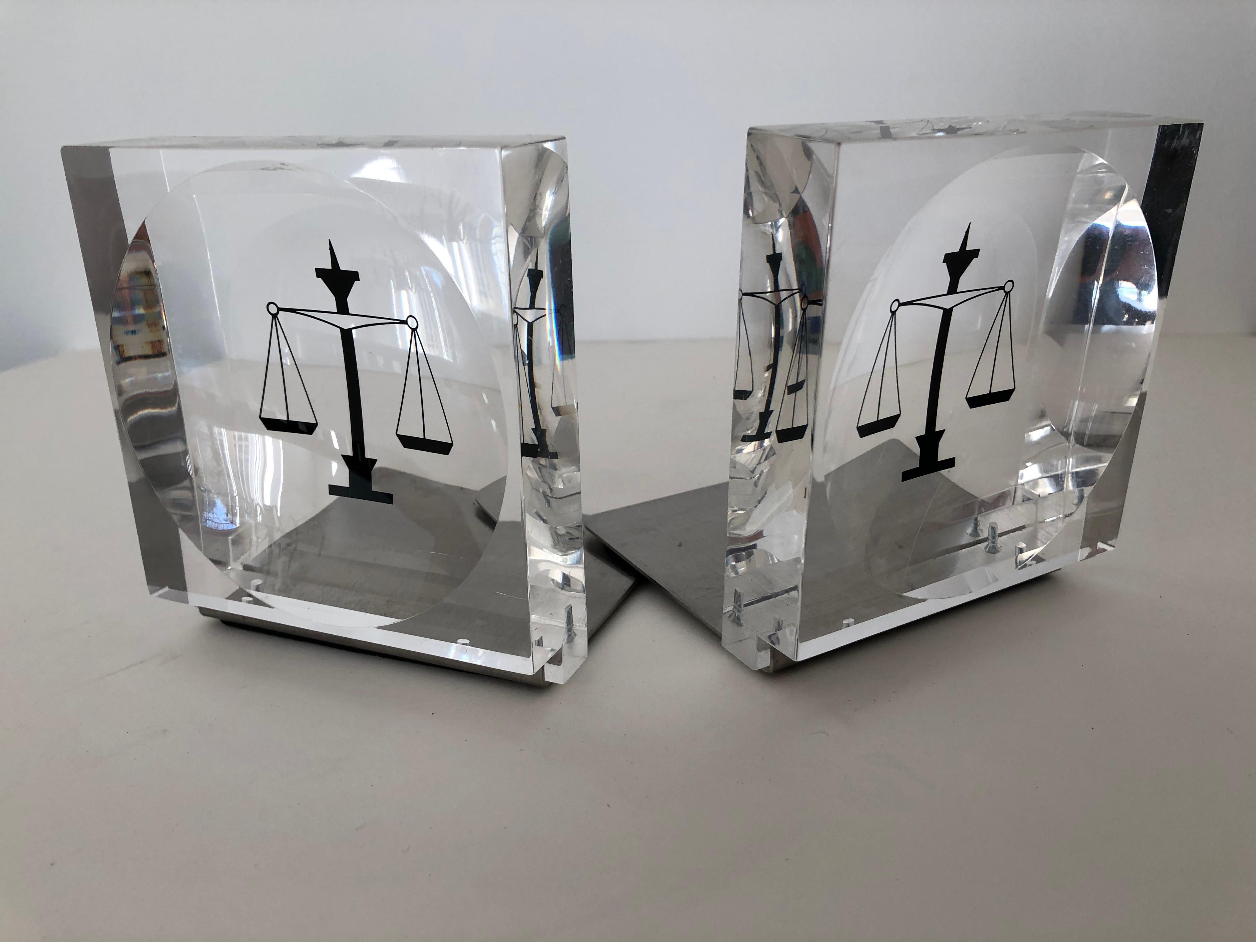 scales of justice bookends