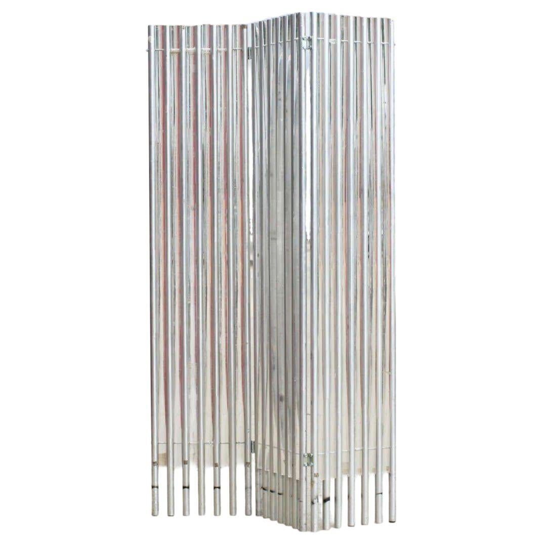 Lucite and Aluminum Acrylic Wall Divider by Charles Hollis Jones In Good Condition For Sale In Van Nuys, CA