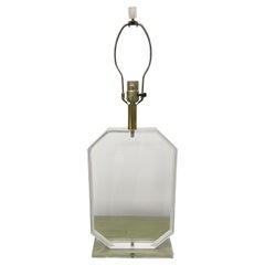 Lucite and Brass 1970s Lamp by George Bullitt