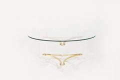 Couchtisch aus Lucite und Messing von Charles Hollis-Jones, ca. 1970er Jahre
