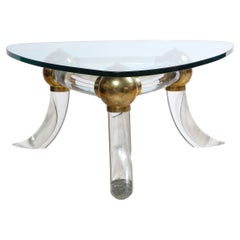 Mesa de Lucite y Latón