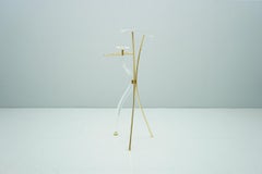 Lucite and Brass Three Leg Valet, 1960s