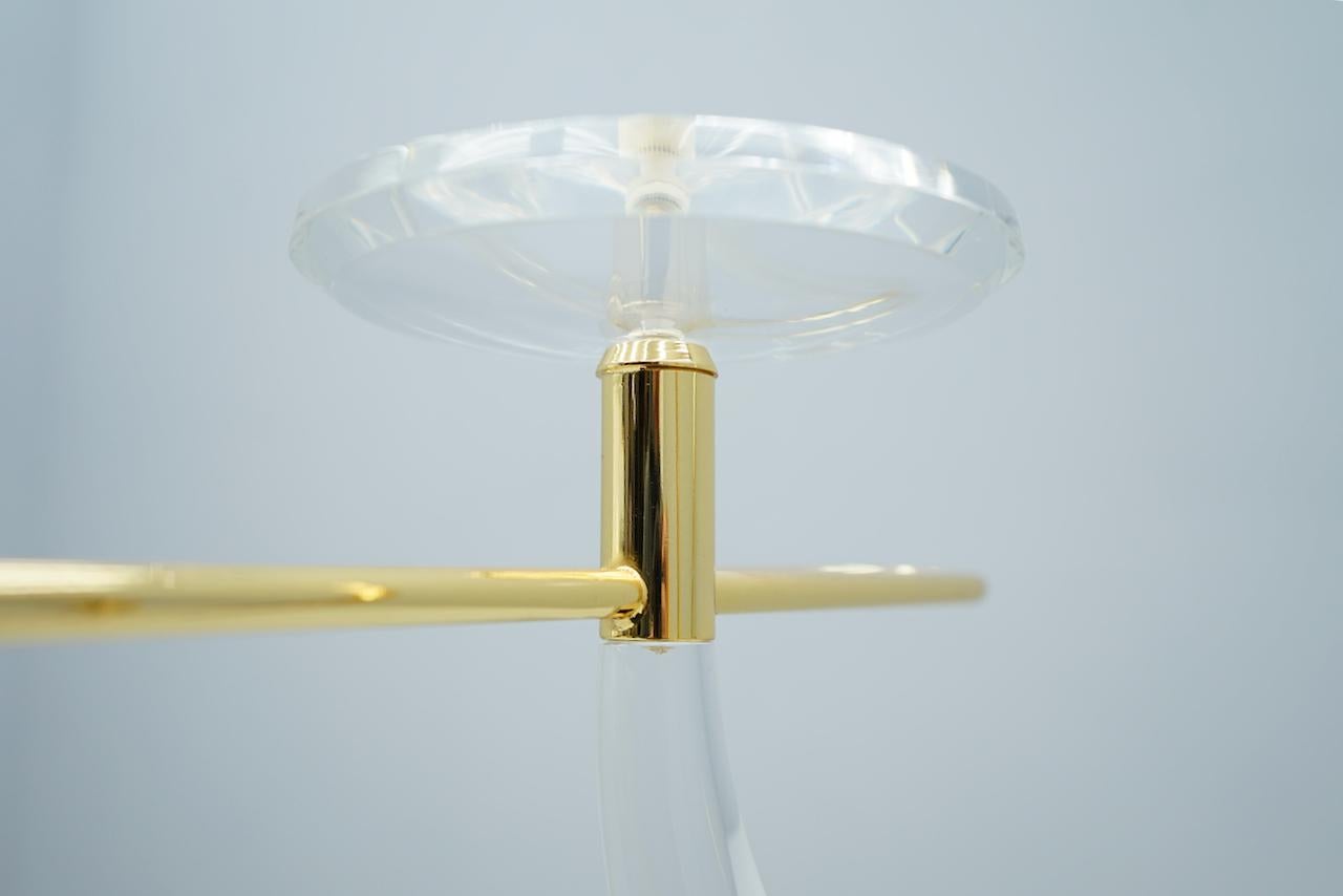 Lucite and Brass Three Leg Valet, 1960s For Sale 1