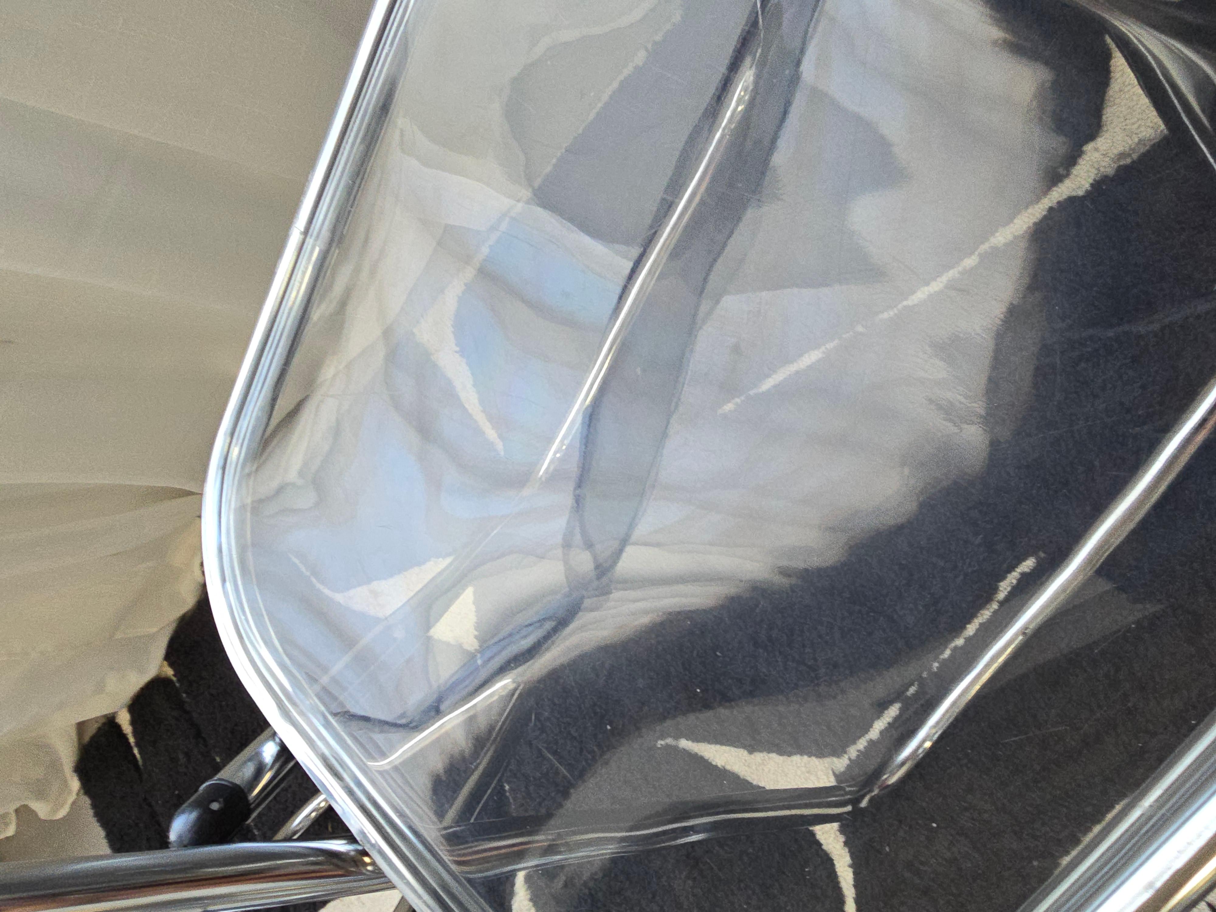 Lucite And Chrome 1970s Folding Chairs Made in Italy 6