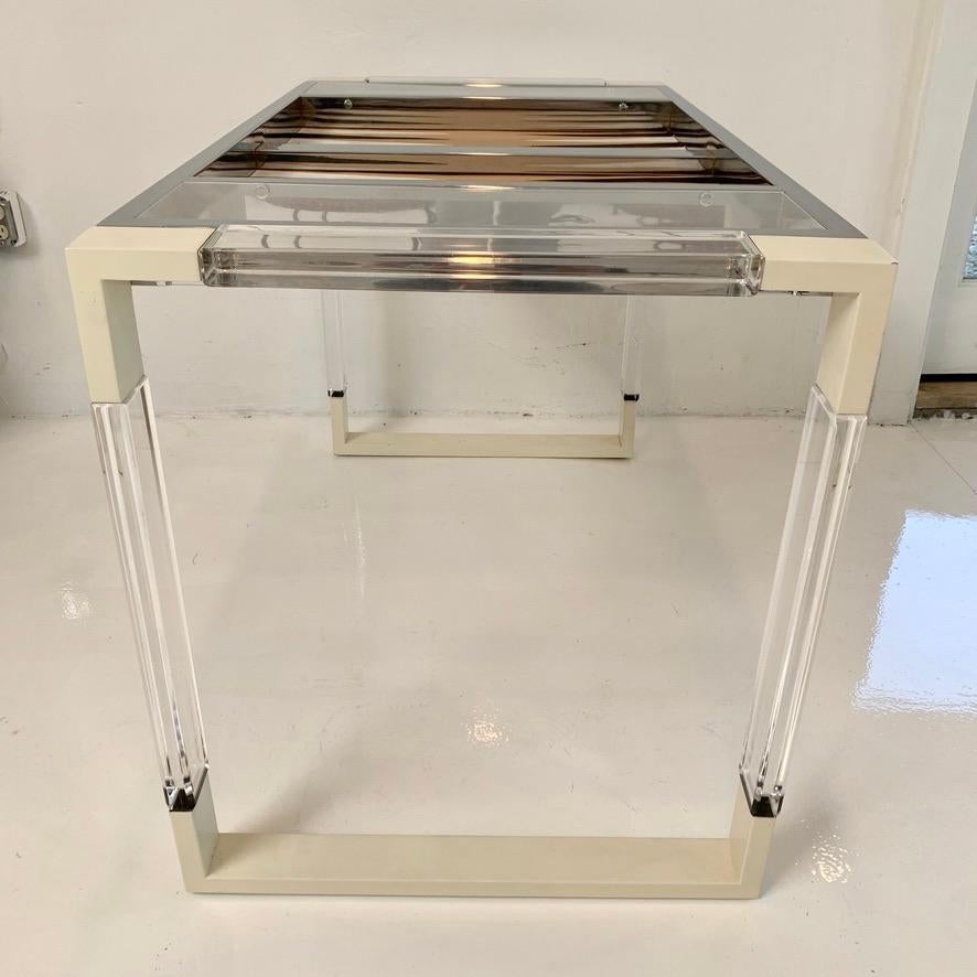 Lucite and Chrome Backgammon Table 1