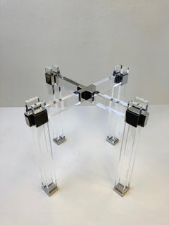 Lucite and Chrome Dining Table by Charles Hollis Jones