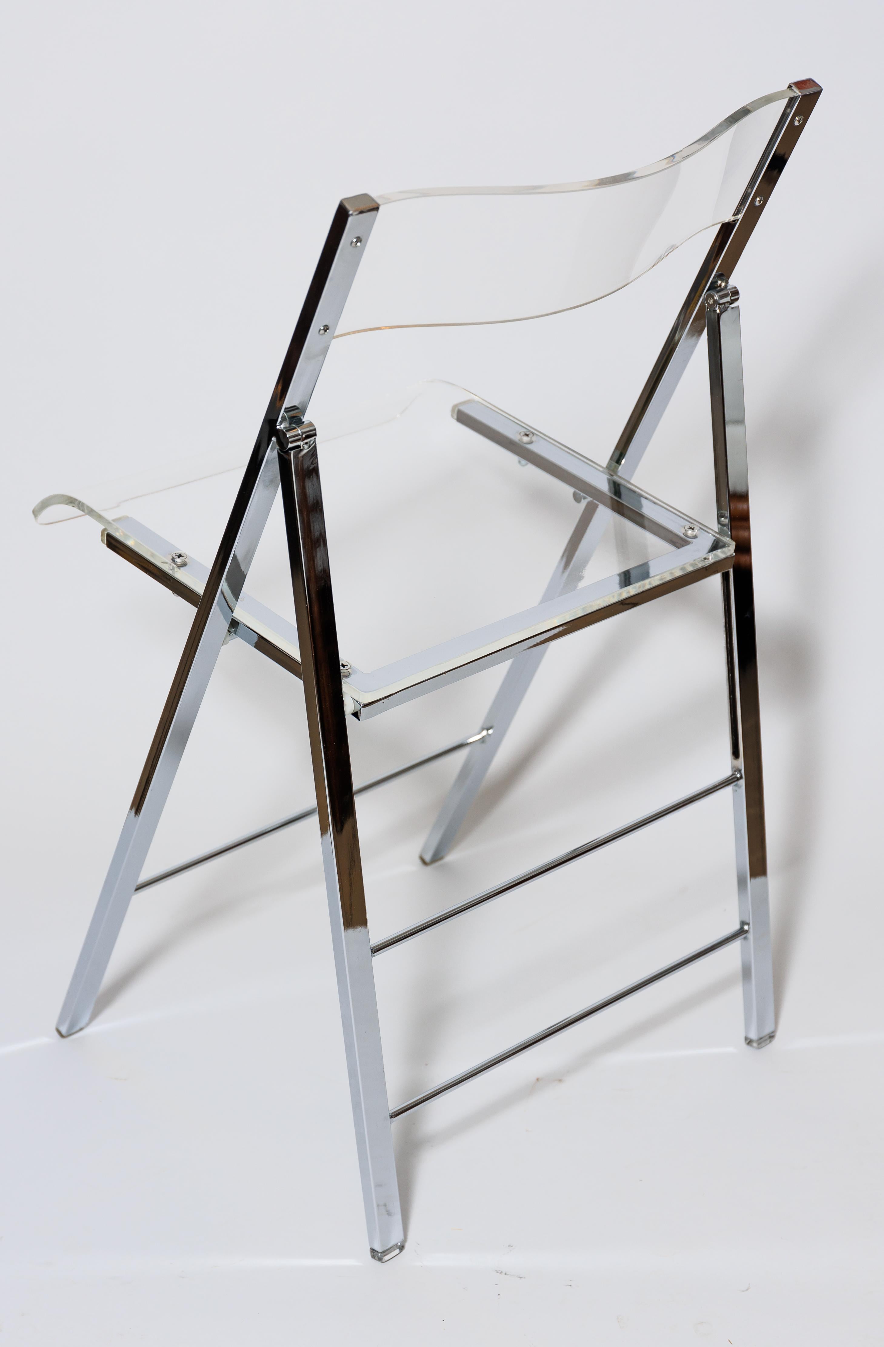 acrylic folding chair