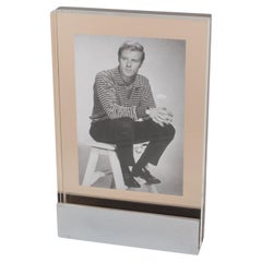 Lucite and Chrome Picture Frame by Michel Dumas for Roche Bobois