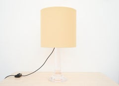 Lucite and Chrome Table Lamp 1970s