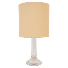 Lampe de bureau en lucite et chrome des années 1970