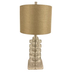 Lucite and Chrome Table Lamp by Charles Hollis Jones