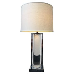 Lucite and Chrome Table Lamp by Charles Hollis Jones
