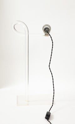Lucite and Chrome Table Lamp by Peter Hamburger for Knoll - USA 1970s